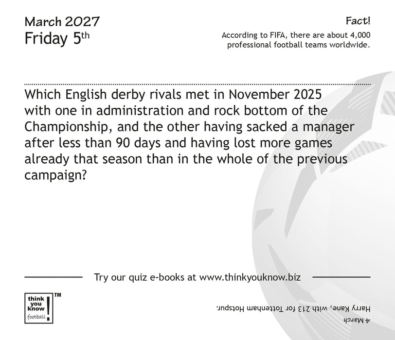 Think You Know Football 2027 Page-A-Day Calendar
