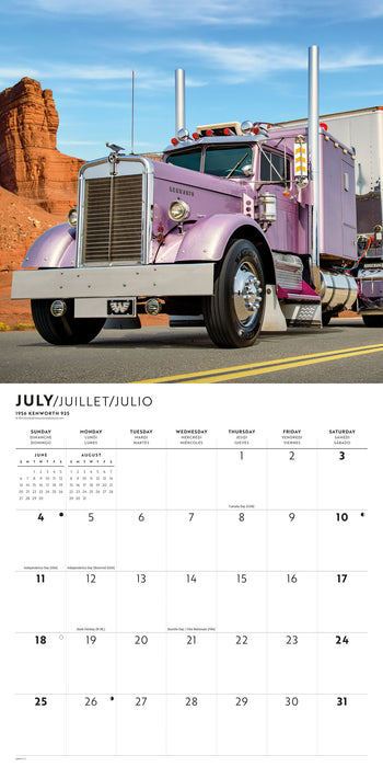 Trucks 2027 Square Wall Calendar
