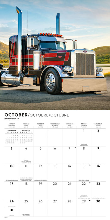 Trucks 2027 Square Wall Calendar