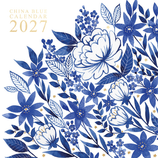 China Blue Orchard Design 2027 Square Wall Calendar