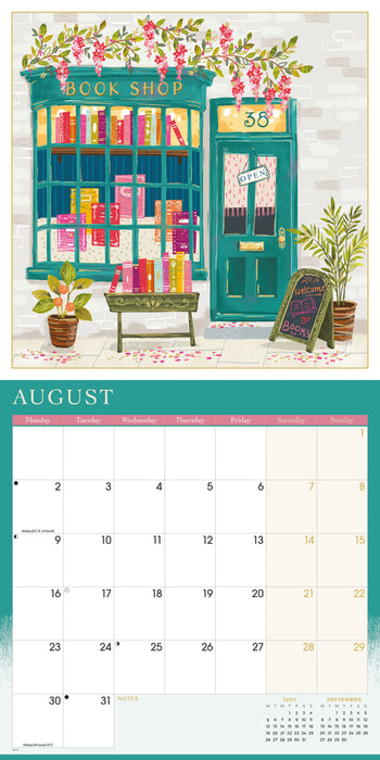 Book Lovers Orchard Design 2027 Square Wall Calendar