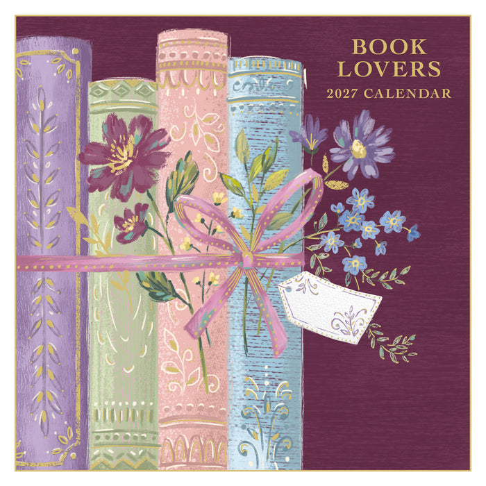Book Lovers Orchard Design 2027 Square Wall Calendar