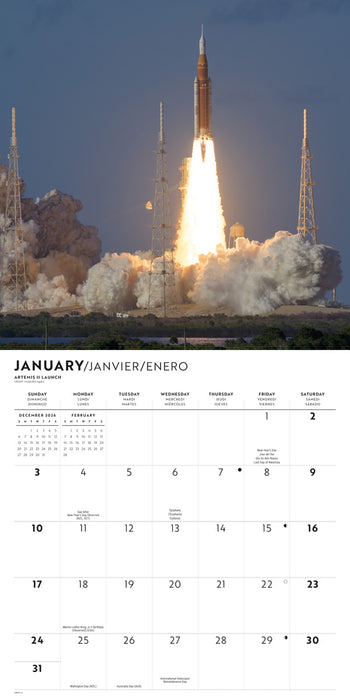 Artemis II 2027 Square Wall Calendar