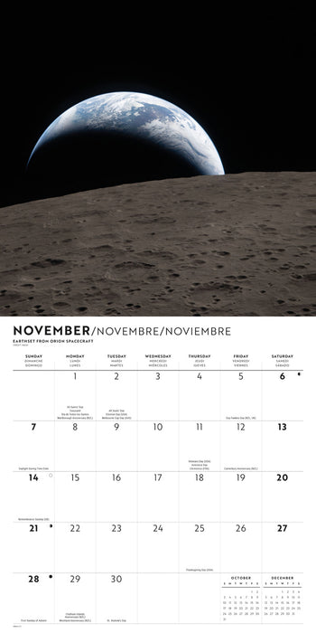 Artemis II 2027 Square Wall Calendar