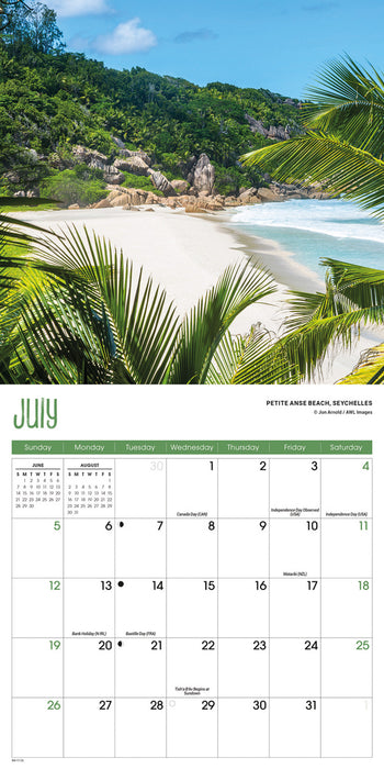 Beaches 2026 Mini Wall Calendar