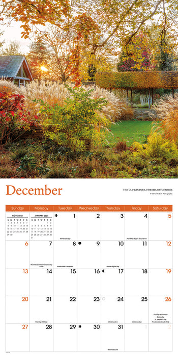Country Gardens 2026 Square Wall Calendar