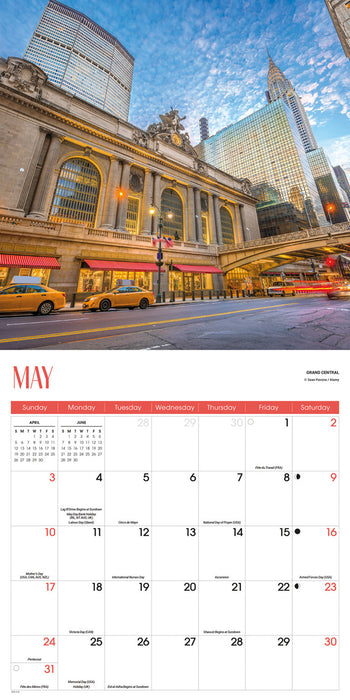 New York 2026 Square Wall Calendar