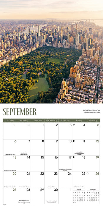 New York 2026 Square Wall Calendar