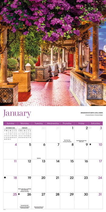 Portugal 2026 Square Wall Calendar