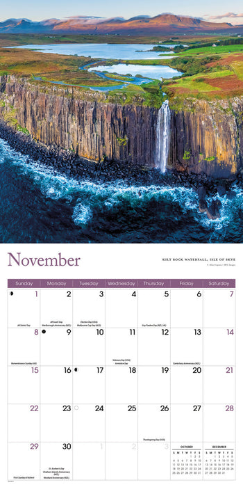Scotland 2026 Square Wall Calendar