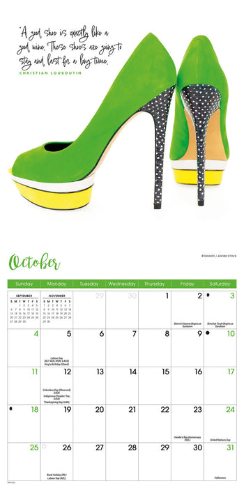 Shoes 2026 Mini Wall Calendar
