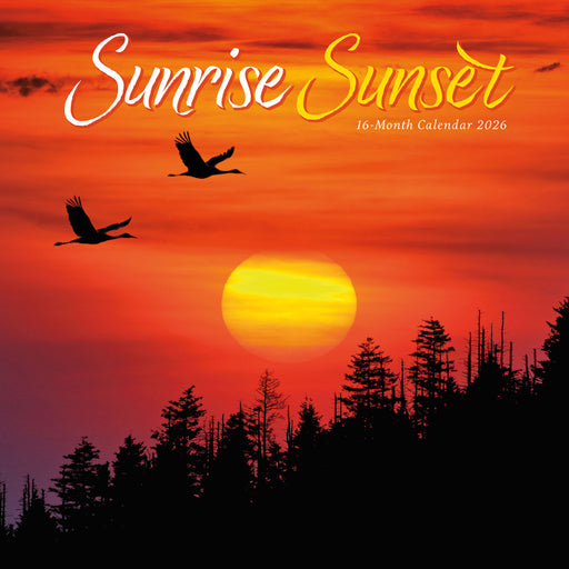 Sunrise Sunset 2026 Square Wall Calendar