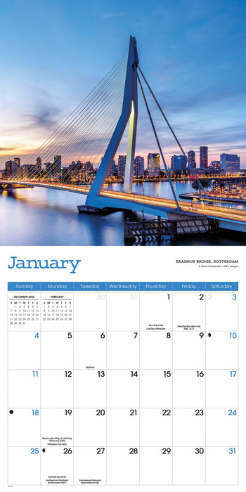 The Netherlands 2026 Square Wall Calendar