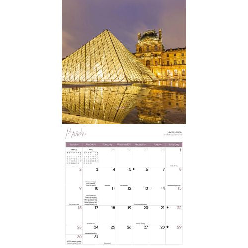2025 Paris Wall Calendar