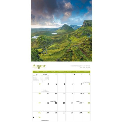 2025 Scotland Wall Calendar