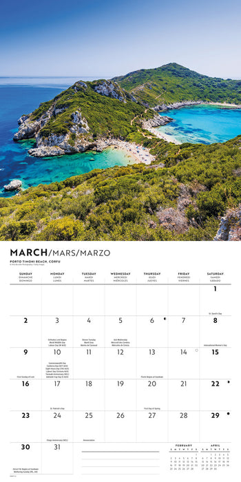 2025 Greek Isles Wall Calendar