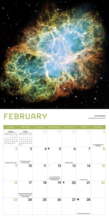 2025 Hubble Space Telescope Wall Calendar