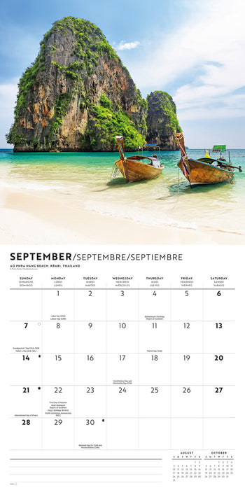2025 Island Paradise Wall Calendar