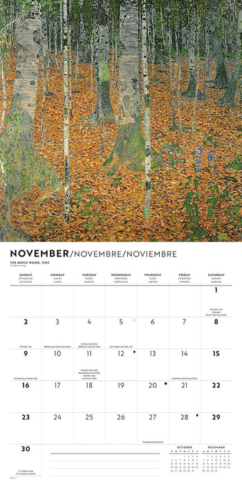 2025 Klimt Wall Calendar