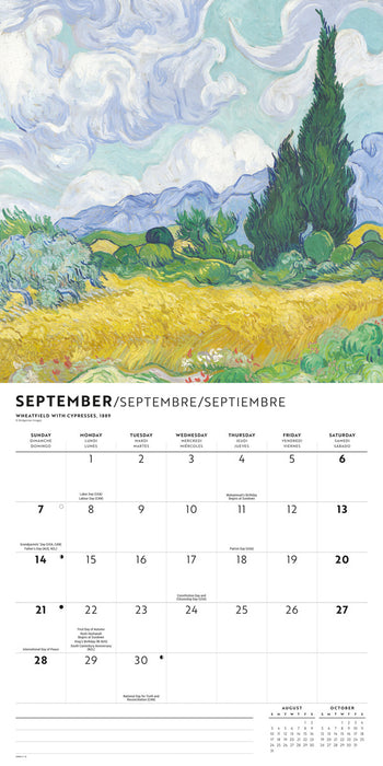 2025 Van Gogh Wall Calendar