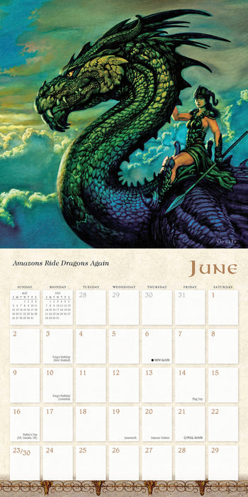 2024 Dragons by Ciruelo Wall Calendar