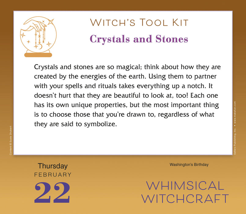 2024 Whimsical Witchcraft: A Daily Dose of Spells Myths and Magic Page-A-Day