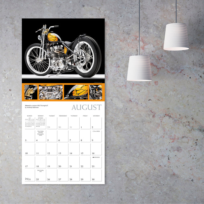 2025 Custom Motorcycles Wall Calendar