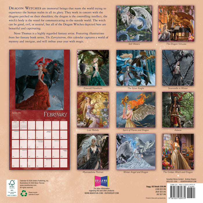 2025 Dragon Witches: The Art of Nene Thomas Wall Calendar