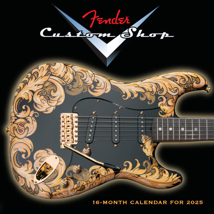 2025 Fender Custom Shop Guitars Wall Calendar