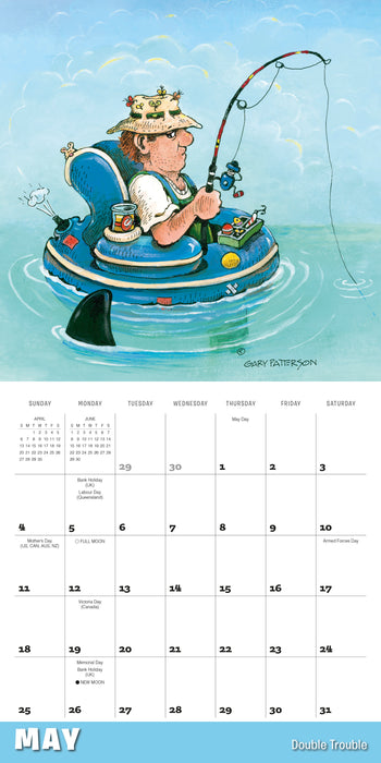 2025 Gone Fishing Wall Calendar