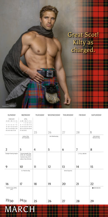 2025 Kilty Pleasures Wall Calendar