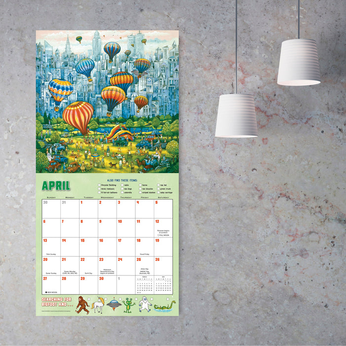 2025 Searching for Bigfoot and His Other Hidden Friends Wall Calendar