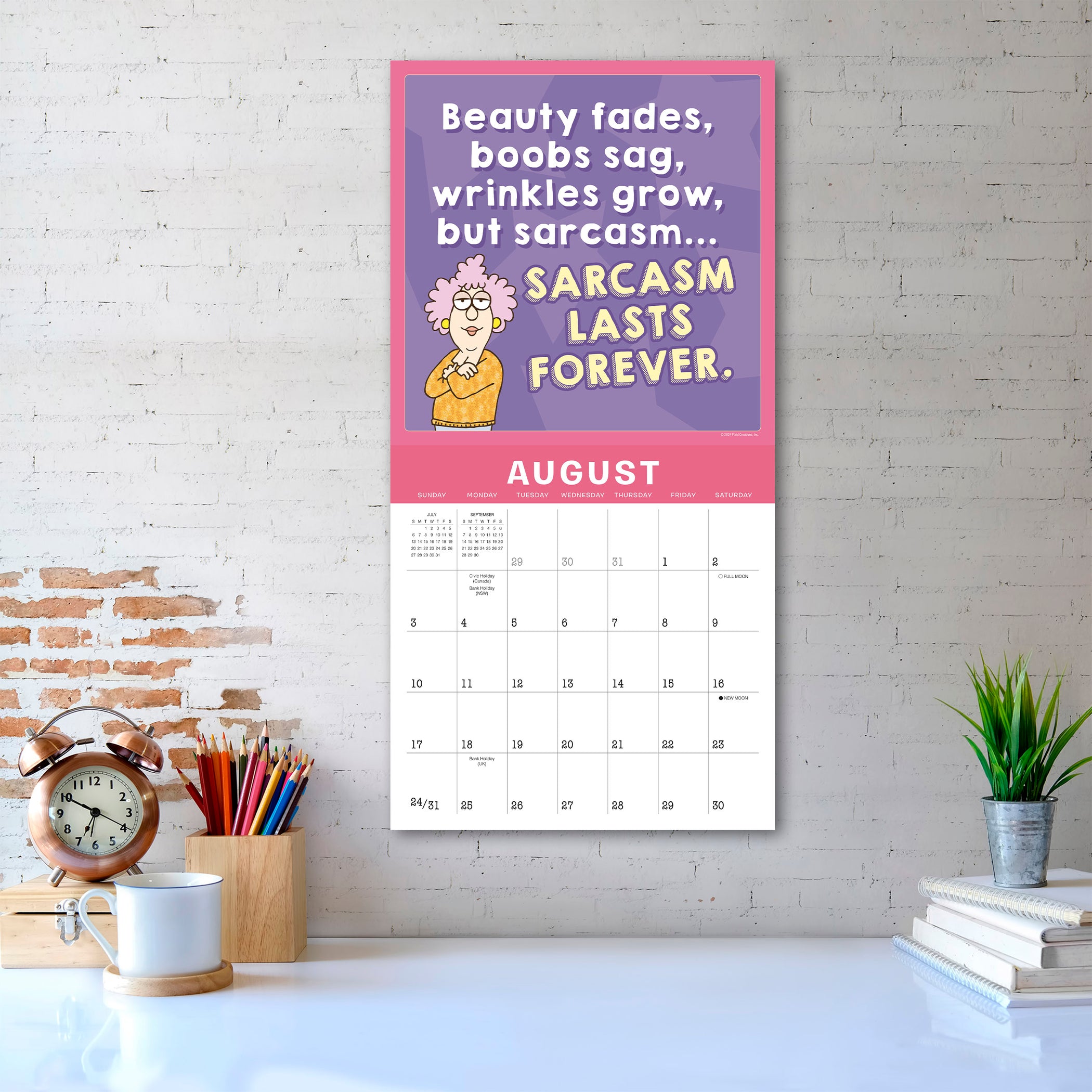 Calendar Club 2025 Aunty Acid Wall Calendar