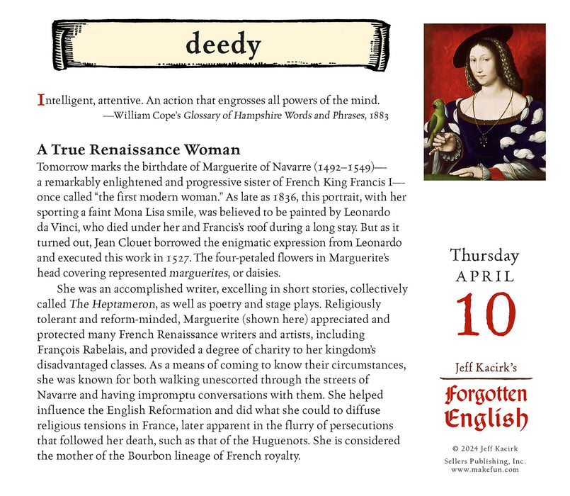 2025 Forgotten English Page-A-Day Calendar