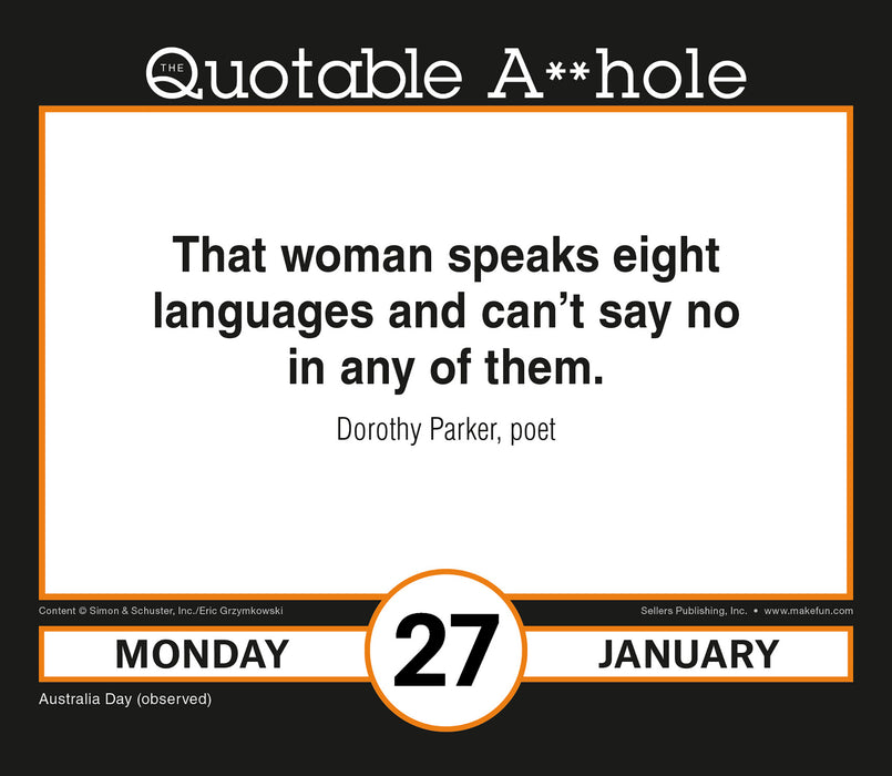 2025 Quotable A**hole Page-A-Day Calendar