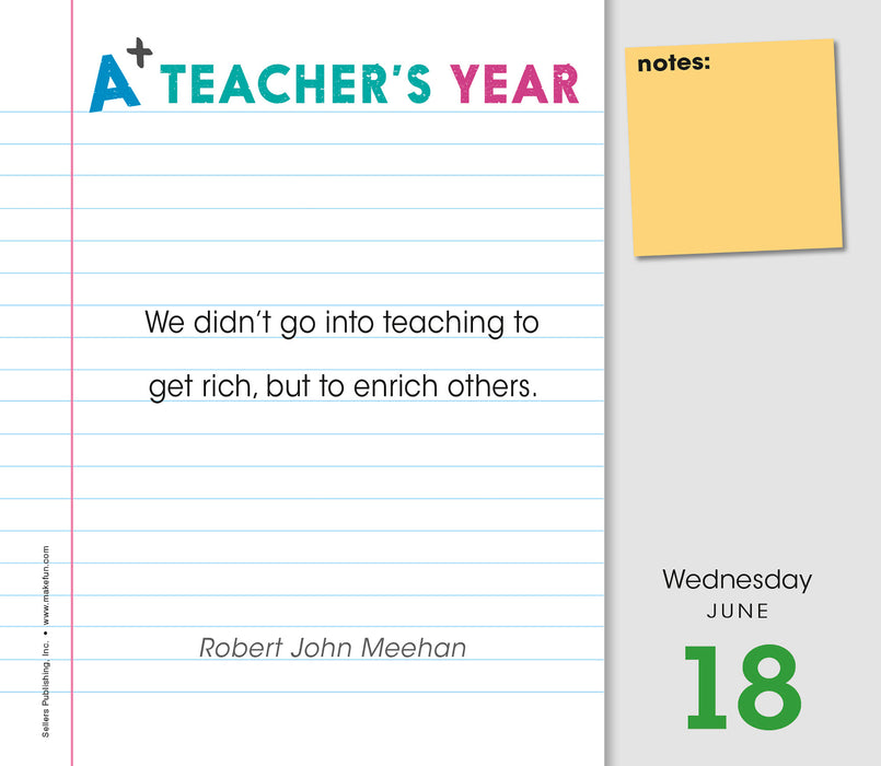 2025 A Teacher's Year: Daily Quotes & Inspirations Page-A-Day Calendar