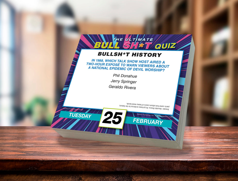 Calendar Club 2025 Ultimate Bullsh*t Quiz PageADay Calendar Page A Day Calendar 2025