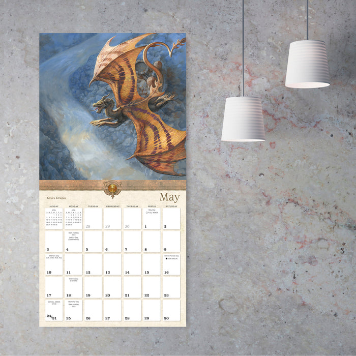 Dragons by Ciruelo 2026 Square Wall Calendar