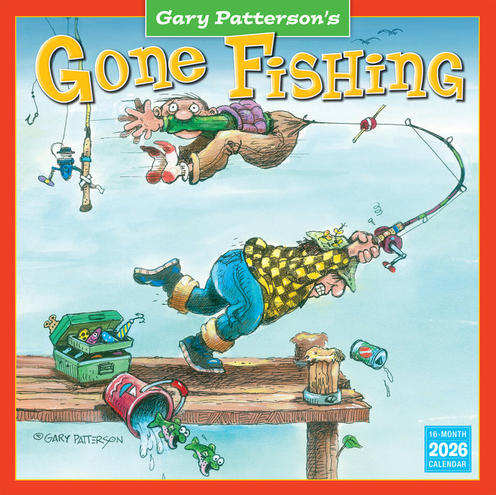Gone Fishing 2026 Square Wall Calendar