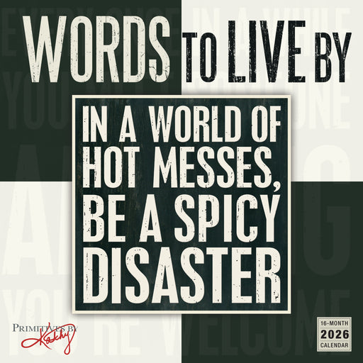 Words to Live By 2026 Square Wall Calendar