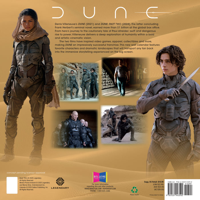 DUNE 2026 Square Wall Calendar