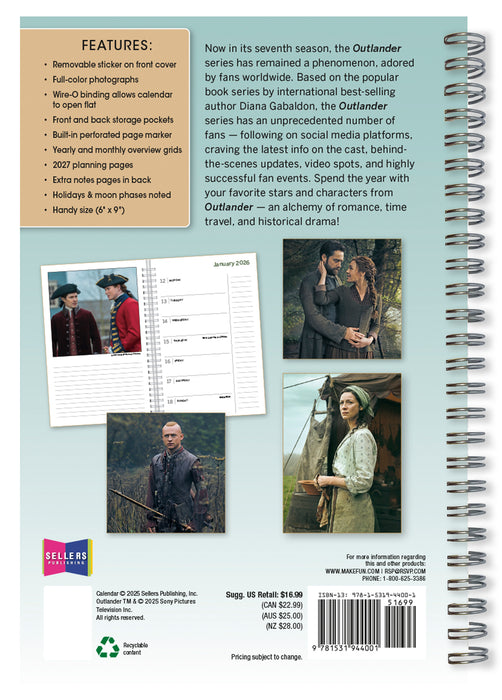 Outlander Classic 2026 Weekly Diary