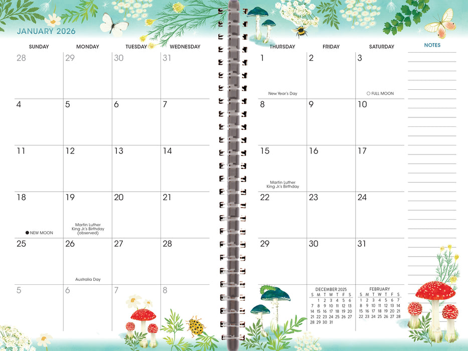 Designer Mushroom Garden K Quinn 2026 Weekly Diary