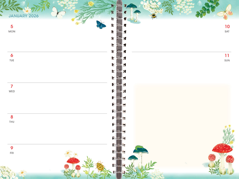 Designer Mushroom Garden K Quinn 2026 Weekly Diary