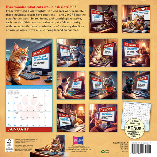 CatGPT 2027 Square Wall Calendar