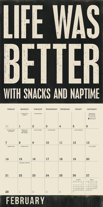 Words to Live By 2027 Square Wall Calendar