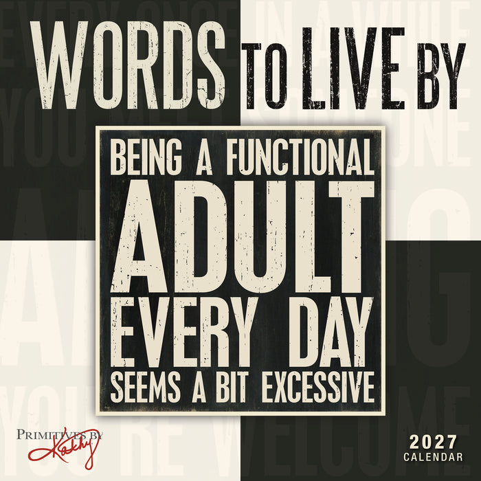Words to Live By 2027 Square Wall Calendar