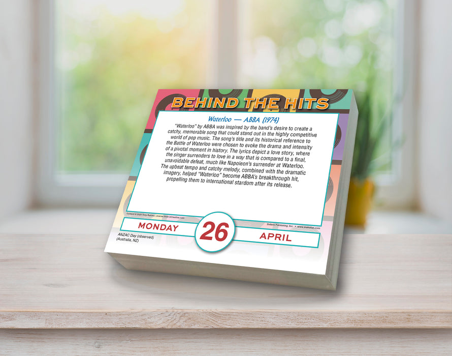 Behind the Hits Moments that Inspired 2027 Page-A-Day Calendar