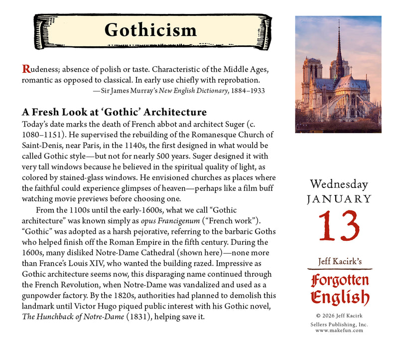 Forgotten English 2027 Page-A-Day Calendar