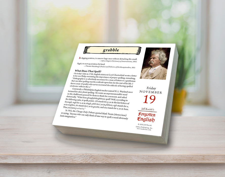 Forgotten English 2027 Page-A-Day Calendar